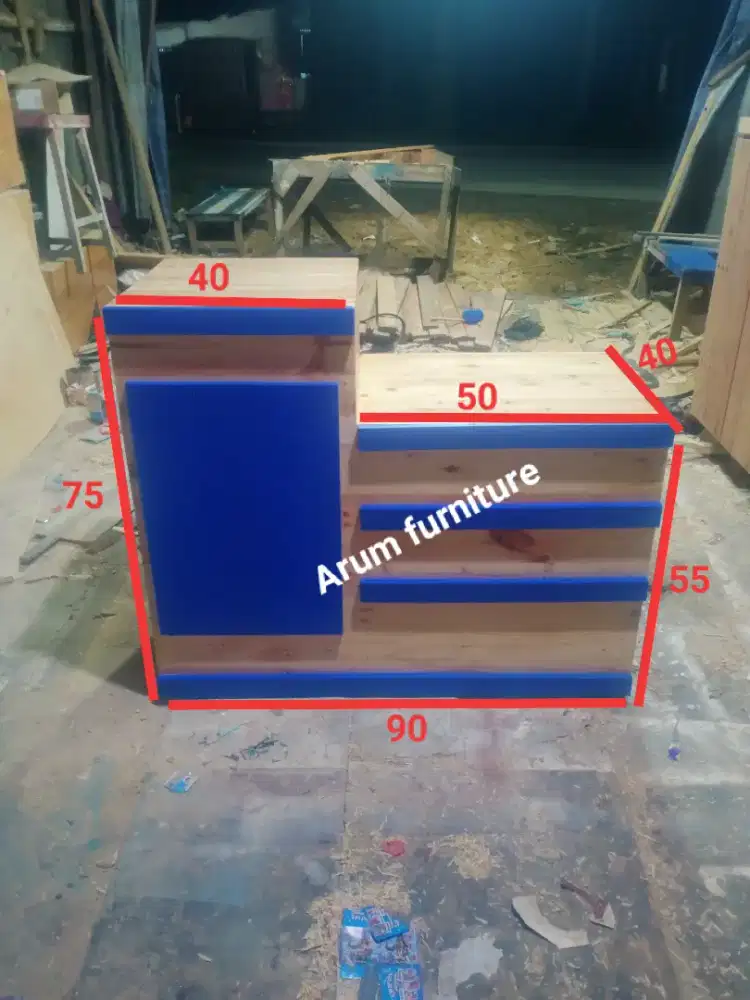 Meja kasir mini jati Belanda