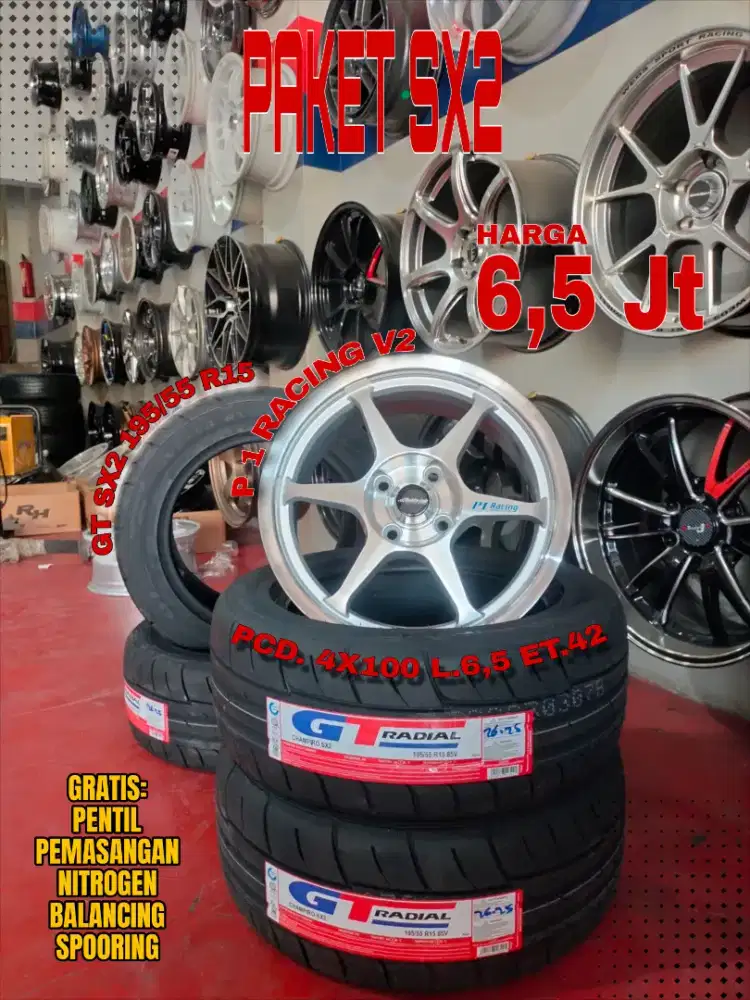 Jual velg promo paket ban sx2 r15