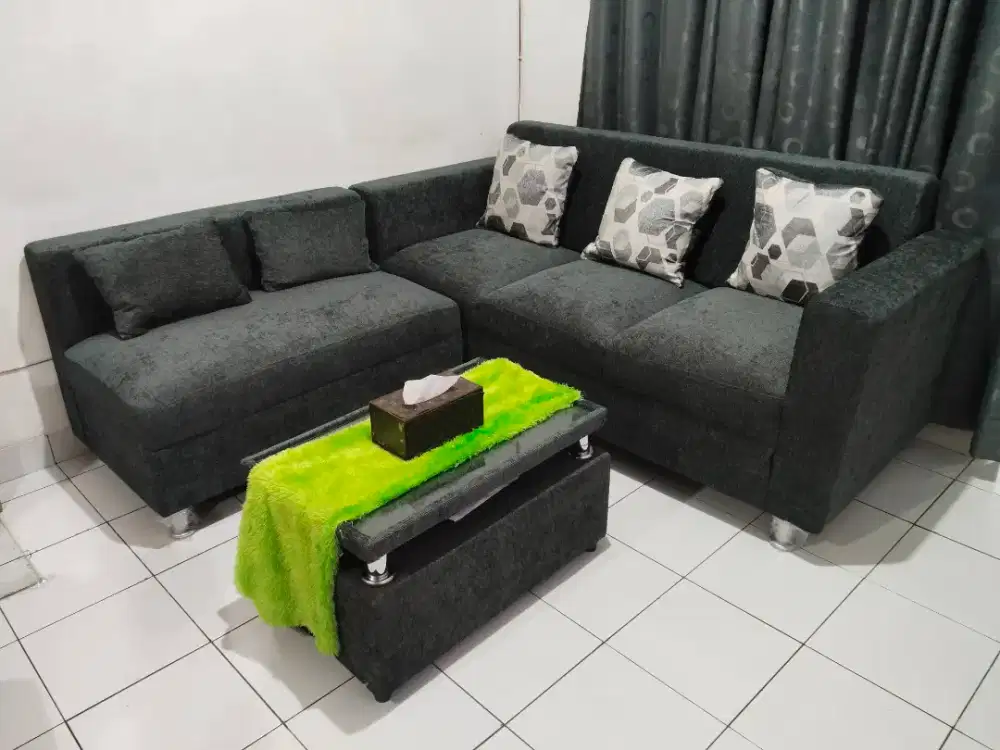 Sofa L sett meja