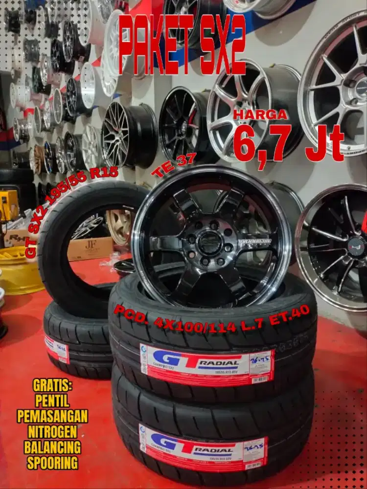 Jual velg promo paket ban sx2 r15