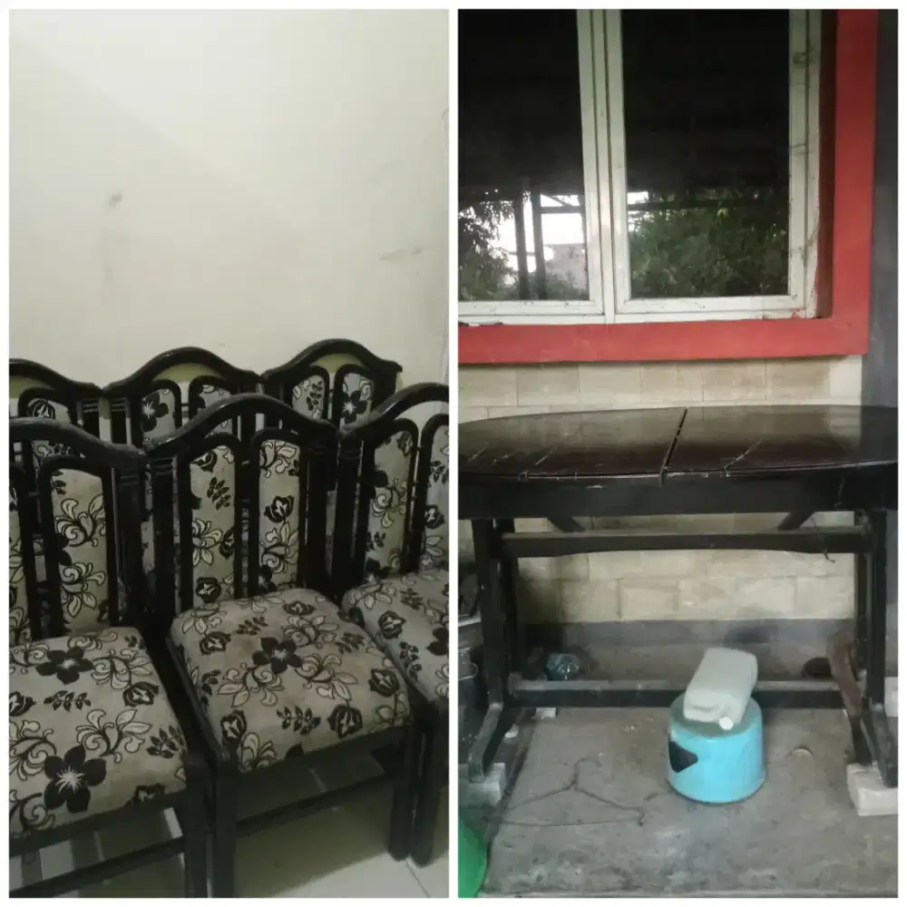 Meja kursi kayu