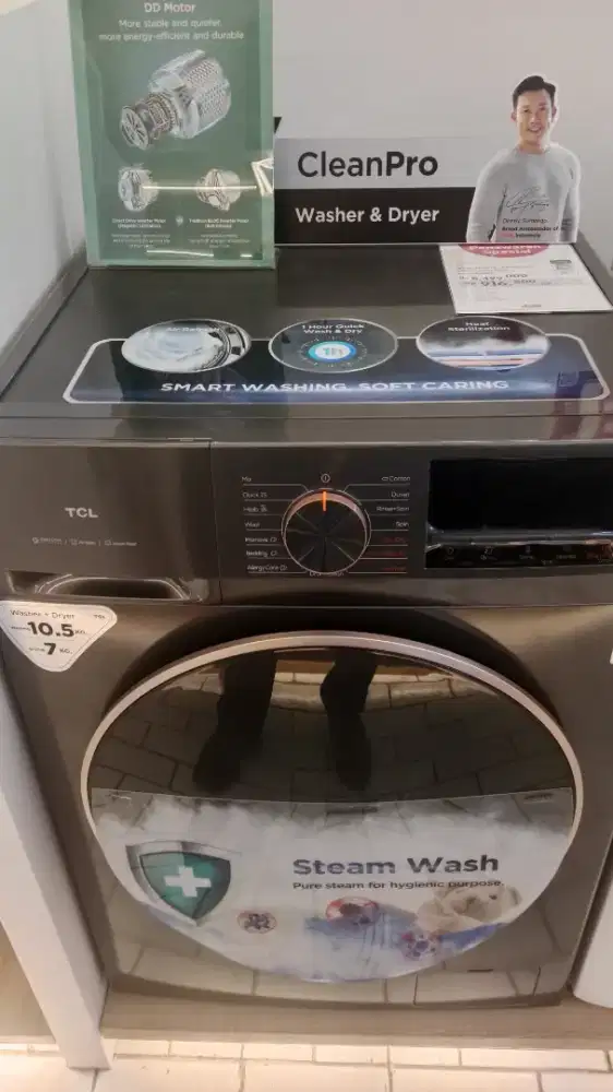 TCL WASH MACH FL DRYER TWD105-C22DG 10KG