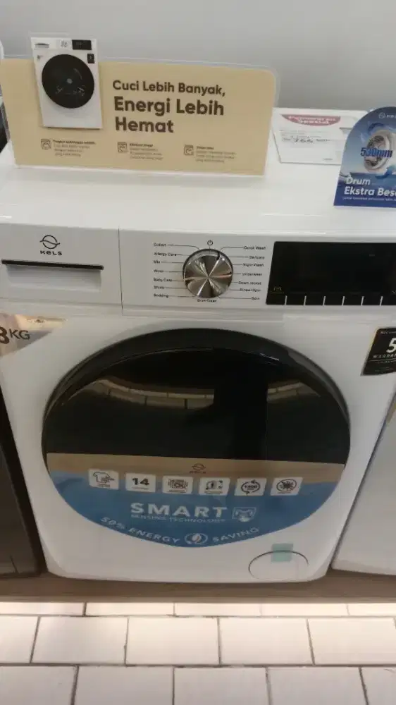 KELS WASHING MACHINE FRONT LOADING 8KG