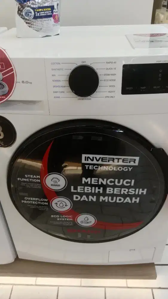 SHARP WASH MACH FL ES-FL1480MWX 8KG