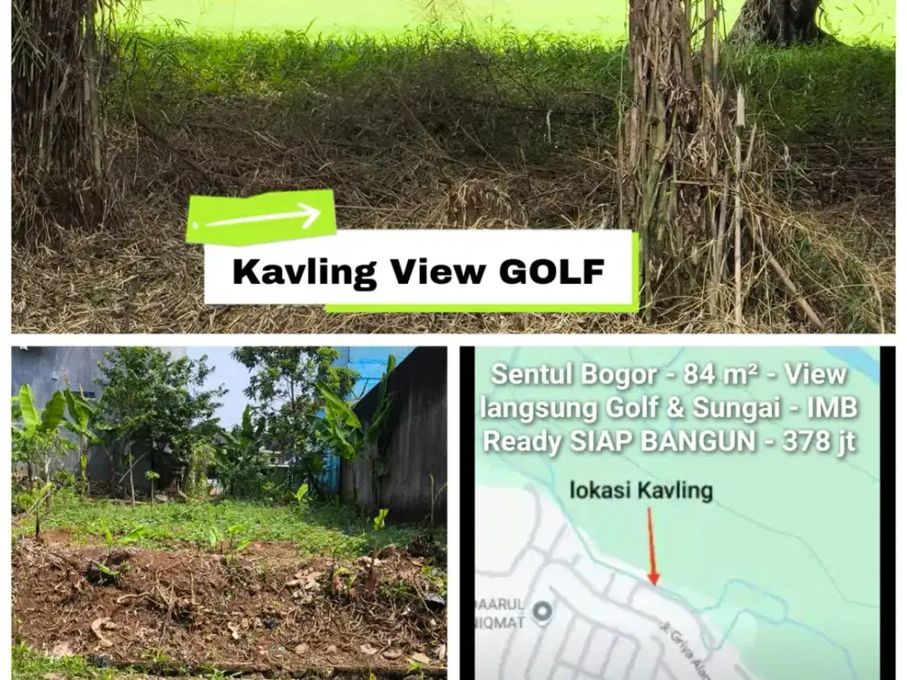 Kavling Sentul Bogor View Golf dan Sungai Jernih depan Kavlibf - IMB Ready