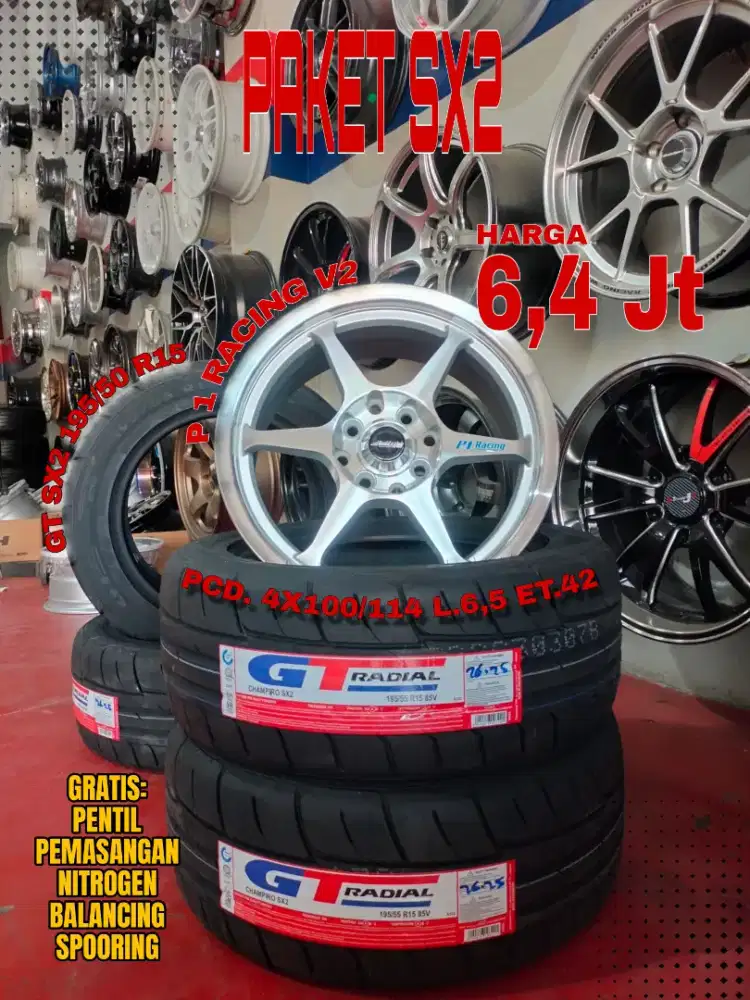 Jual velg promo paket ban sx2 r15