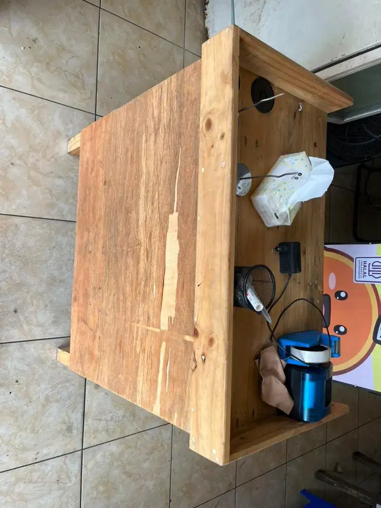 MEJA KAYU MINI KASIR MAHONI