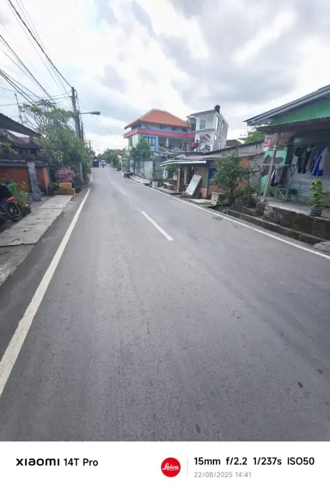 Langka tanah strategis 208m2 dkt utama pidada dps barat jl8mtr hotmik