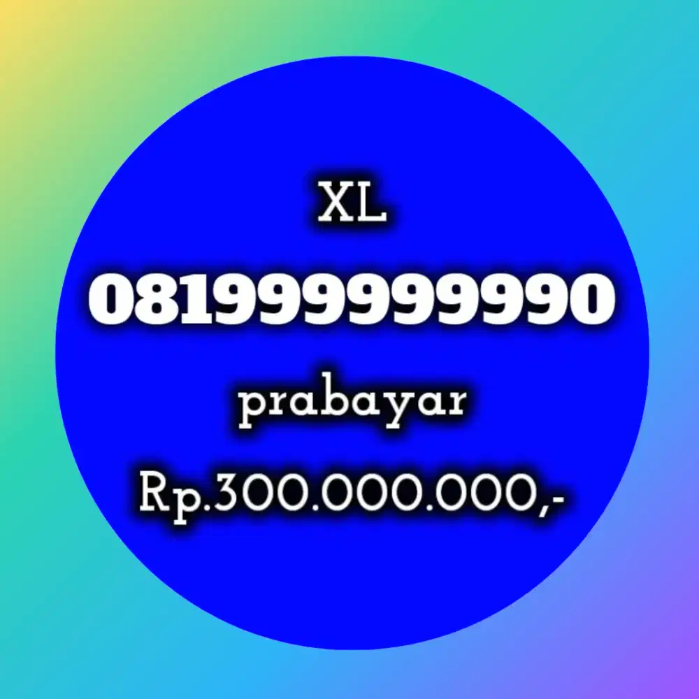 NOMOR CANTIK XL 99999990