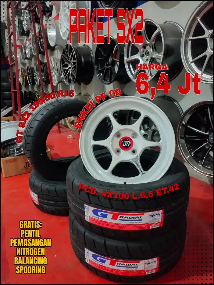 Jual velg promo paket ban sx2 r15