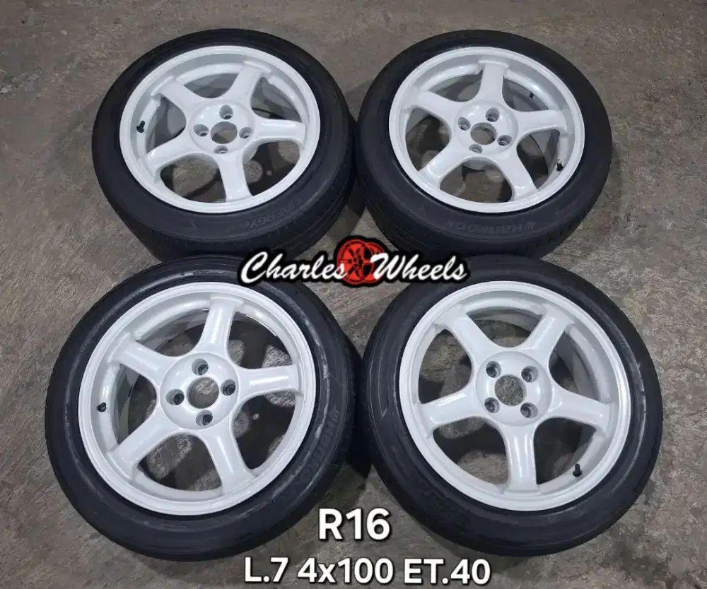 Jual velg + ban r16 4x100 jazz switf yaris city dll