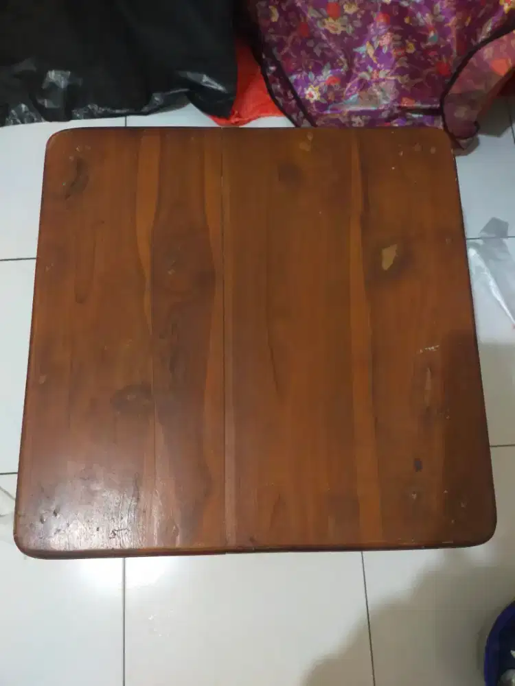 Jual meja kayu plus alas meja 2 bji