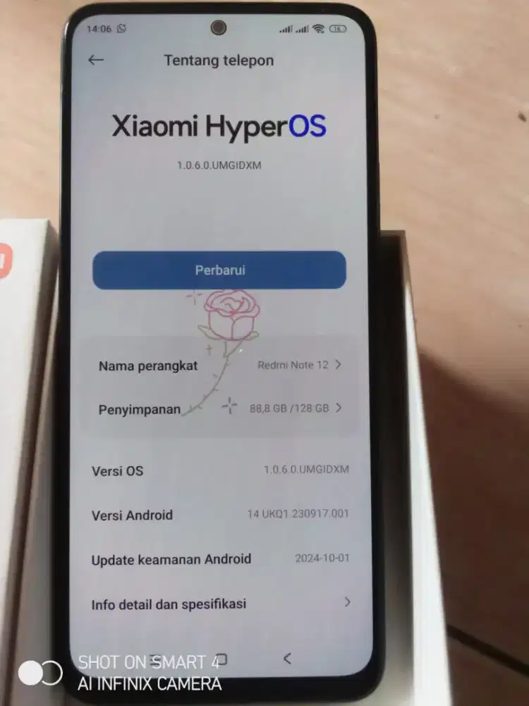 Redmi not 12 minus dikit