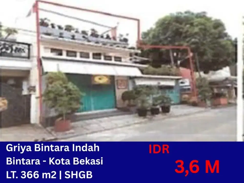MBKS/AYD020 AYDA. rumah perumahan Griya Bintara Indah blok BB-2 no 15 & no 3 kel Bintara, kec Bekasi Barat, kota Bekasi, Jawa Barat