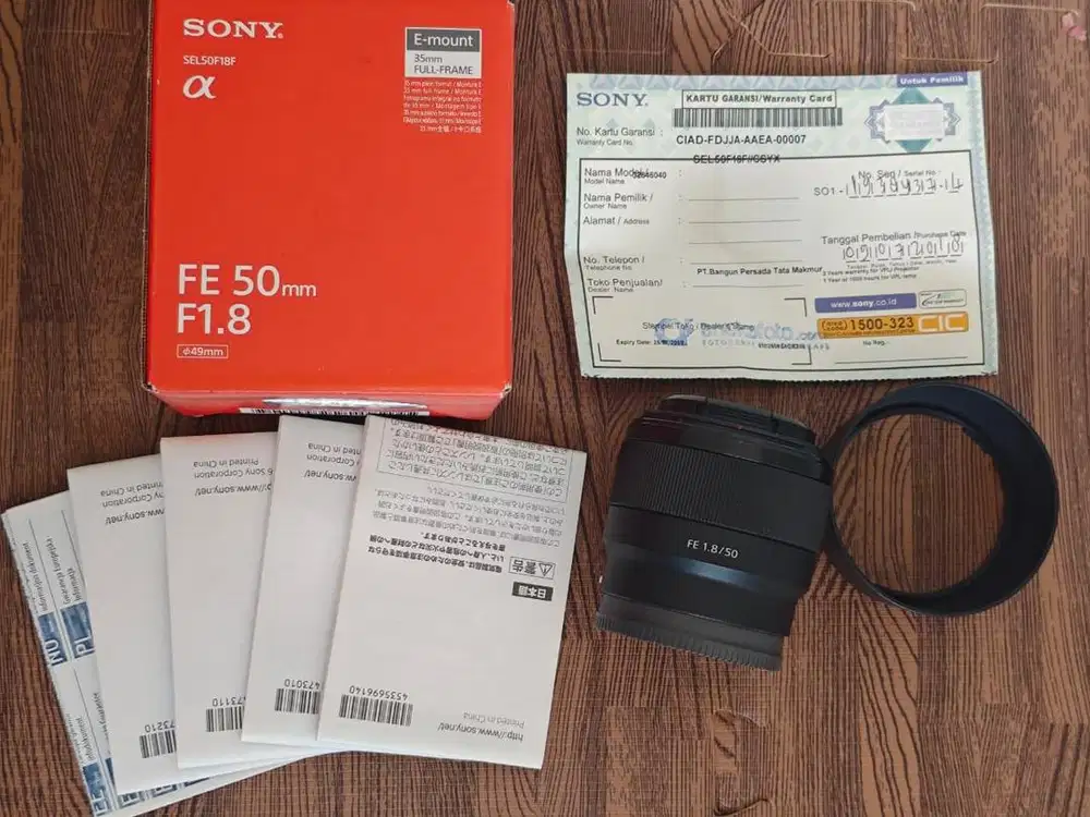 Lensa Fix Sony 50mm F/1.8 Fullset Ori Like New