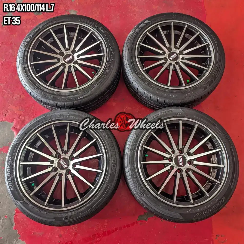 Jual velg + ban vossen r16 4x100 4x114,3