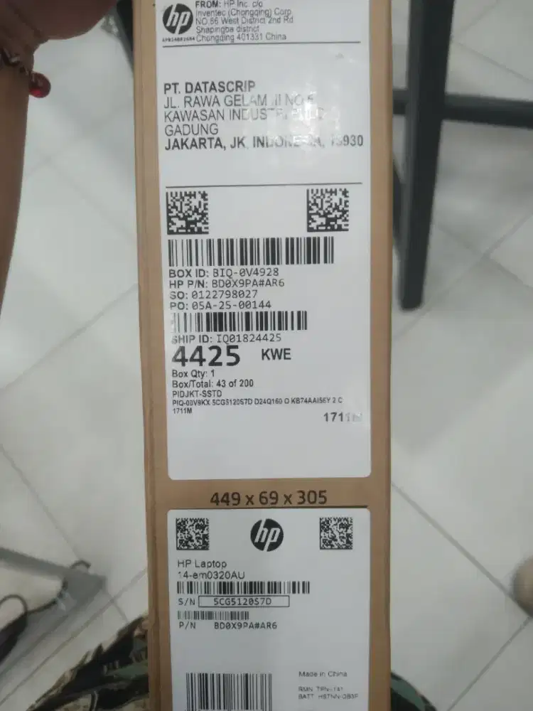 Laptop HP ram 8/512 ryzen 3