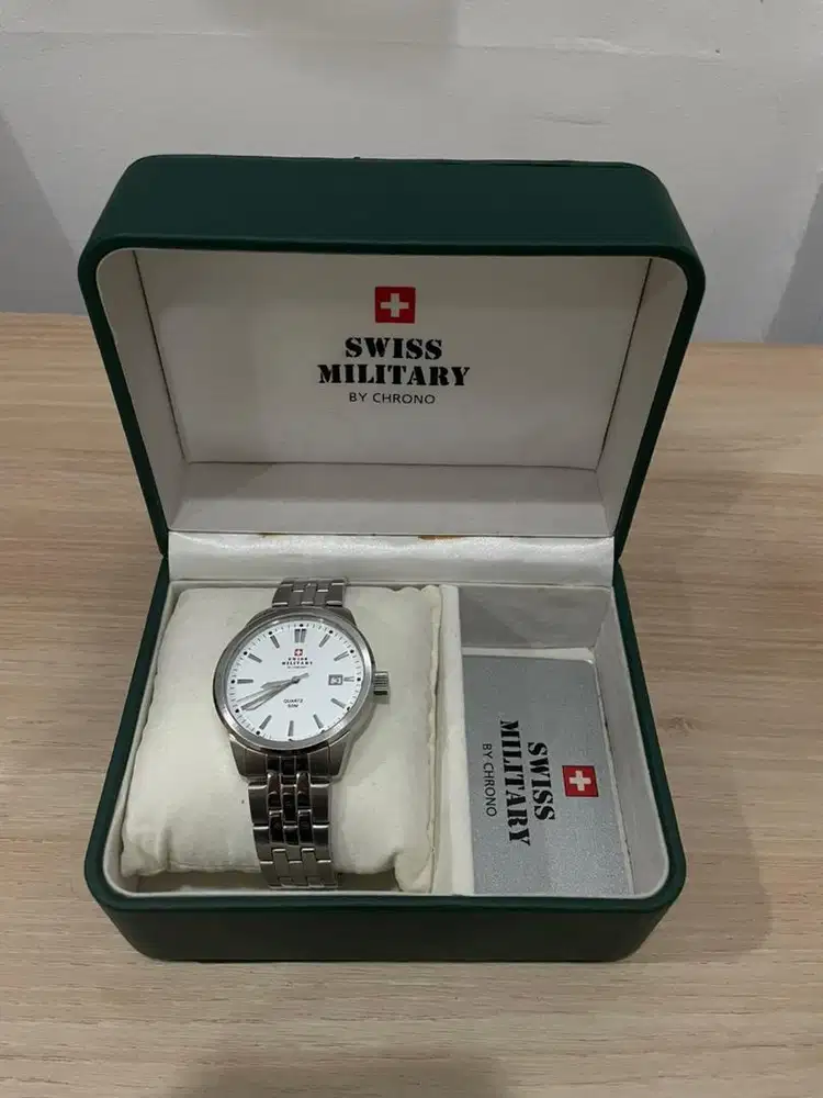SWISS MILITARY BY CHRONO QUARTZ 50M WATCH MEN 100% ORIGINAL AUTHENTIC
