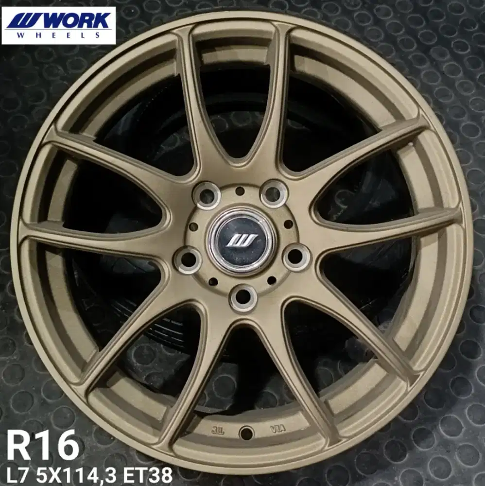 Jual velg work r16 5x114,3 bronze