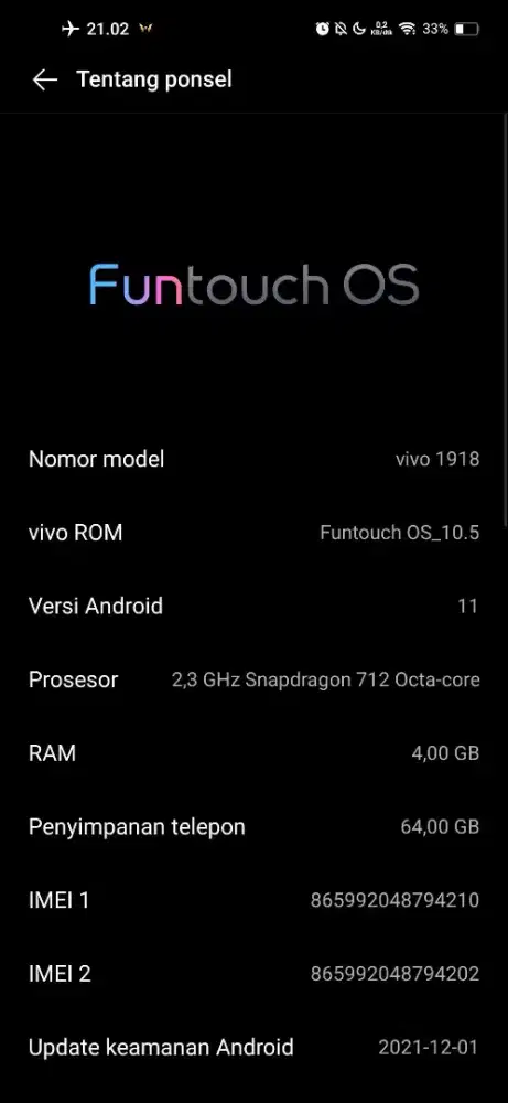 VIVO Z1 PRO RAM 4/64