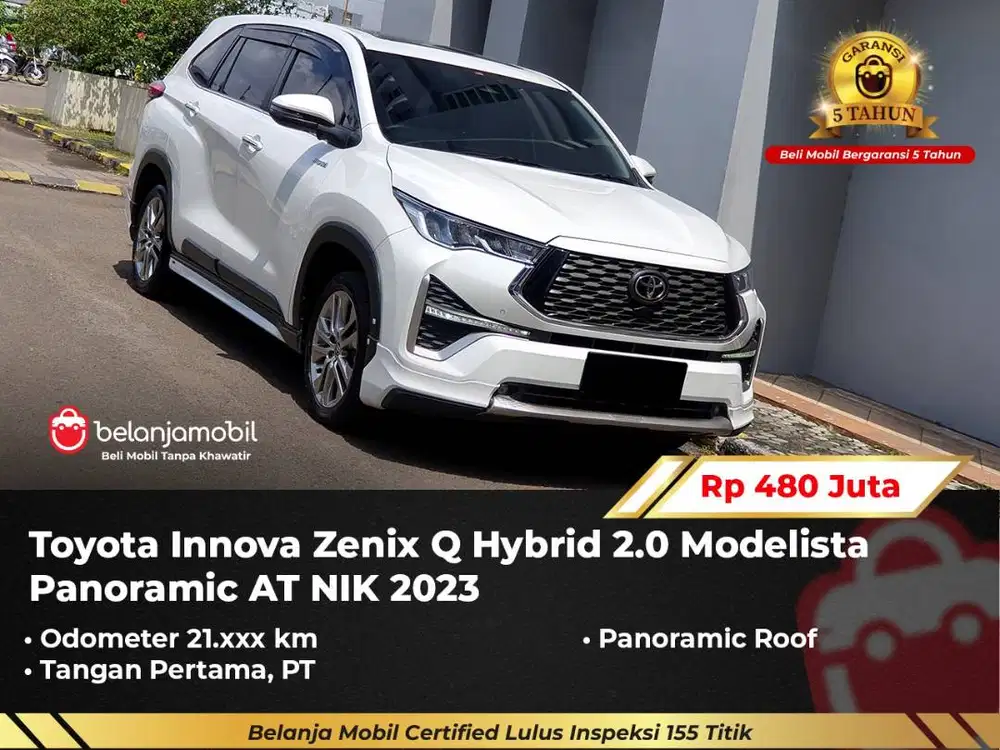 [ GARANSI 5TH ] Toyota Innova Zenix Q Hybrid 2.0 Modelista 2023/2024