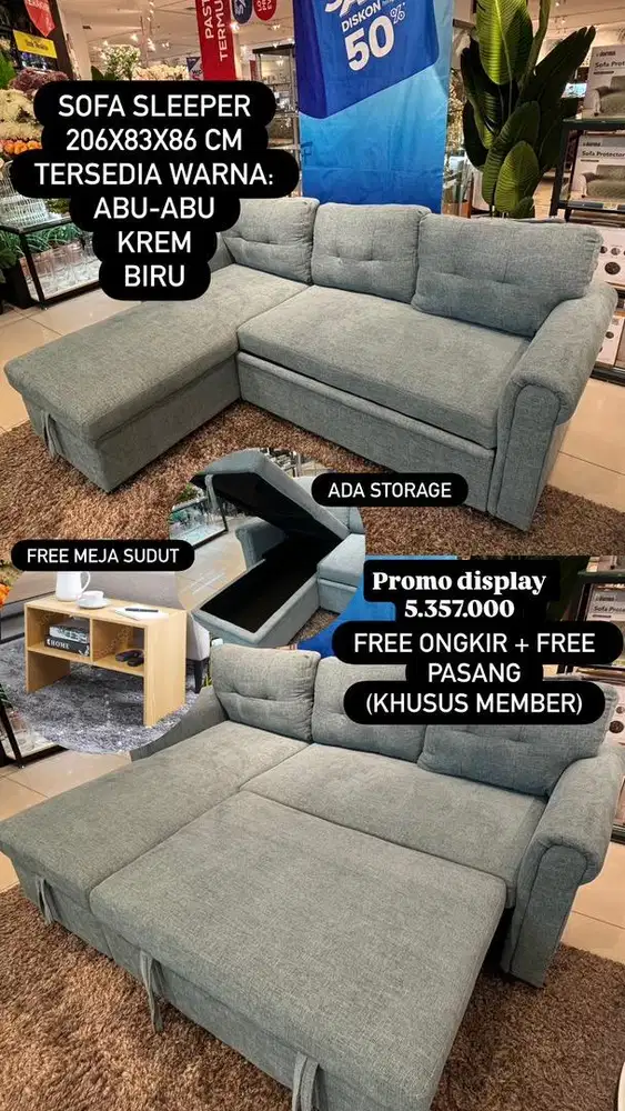 PROMO SOFA L SLEEPER