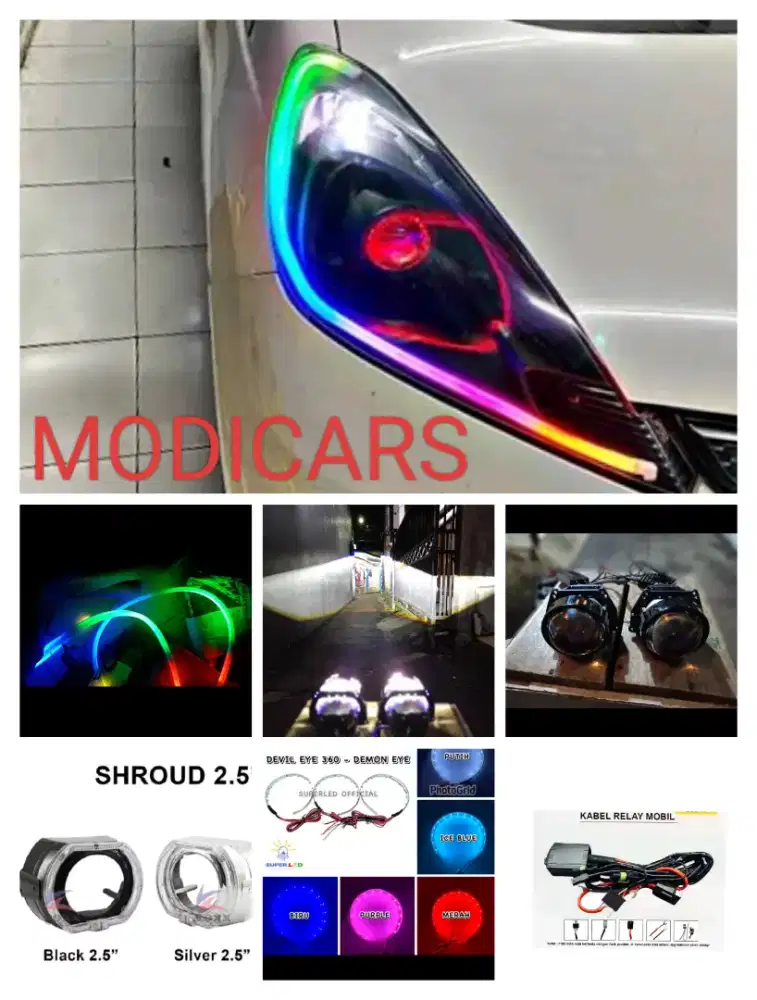 pasang biled headlamp Honda jazz SM pasang ditempat anda