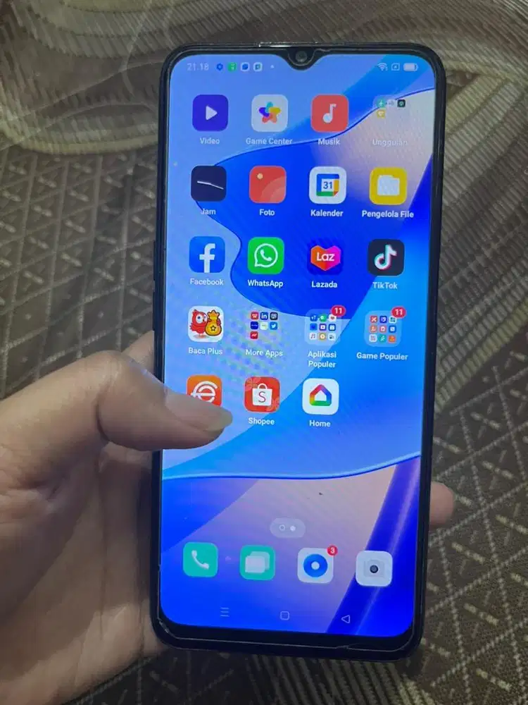 second OPPO A16 lecet pemakaian