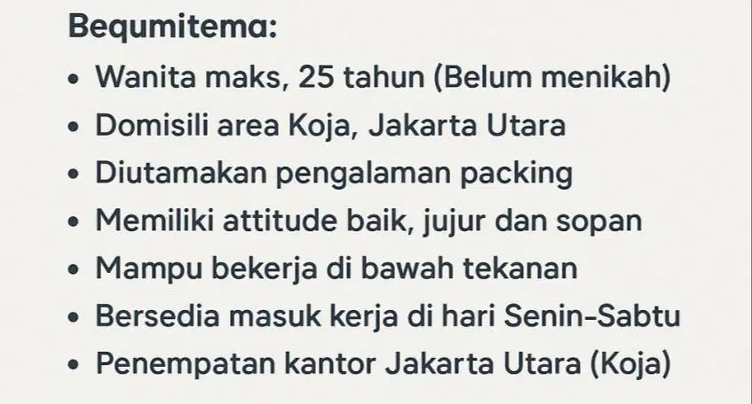 FREELANCE ADMIN PACKING/PACKER