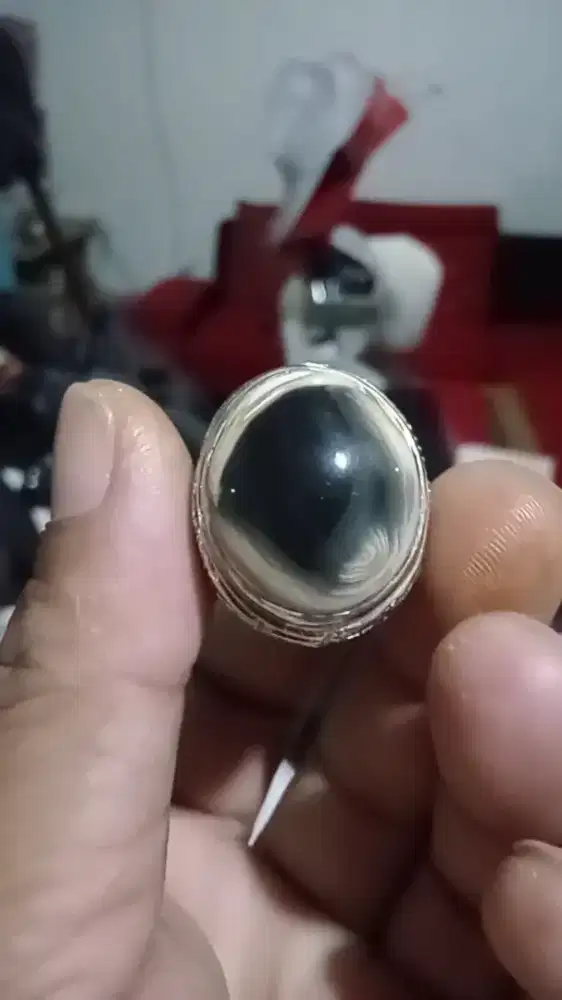 Batu akik karang Nunggal bulat