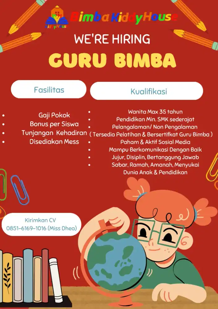 LOWONGAN GURU BIMBA KIDDY HOUSE