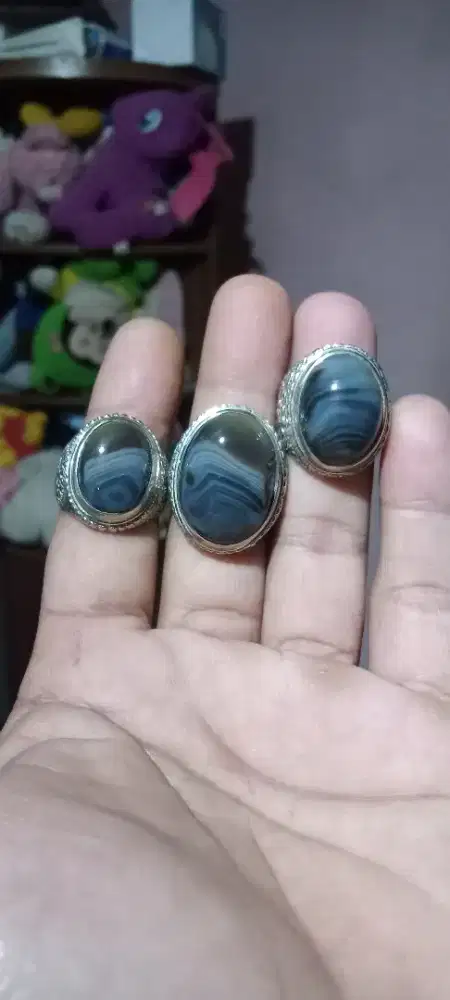 Batu akik karang Nunggal motif jungder