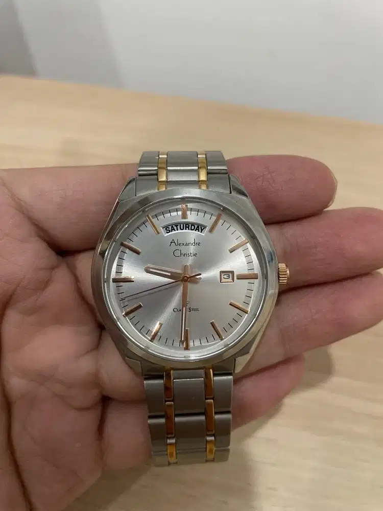 ALEXANDRA CHRISTIE 8559 CLASSIC SILVER GOLD WATCH MEN WOMEN 100% ORI