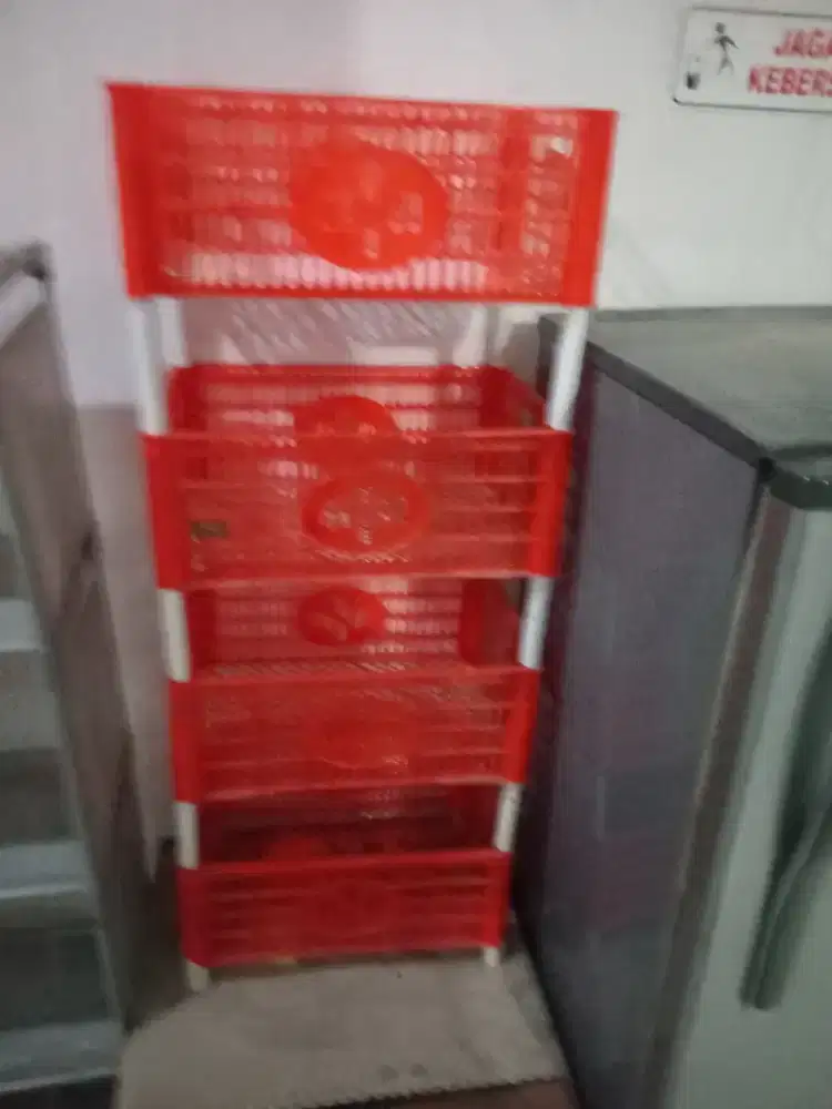 Dijual rak merah dan abu
