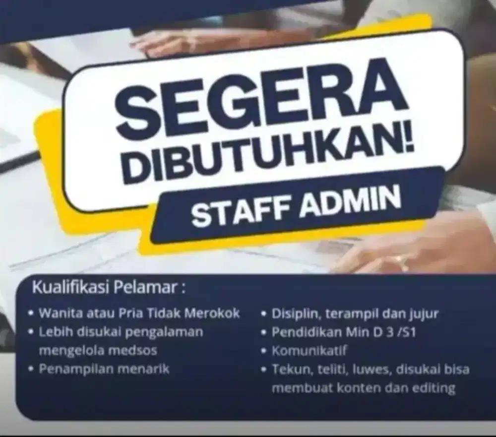 Lowongan Kerja Admin