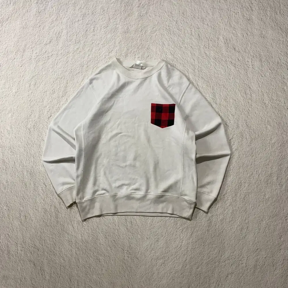 CREWNECK BEN DAVIS SWEATSHIRT WHITE TEBAL ORIGINAL