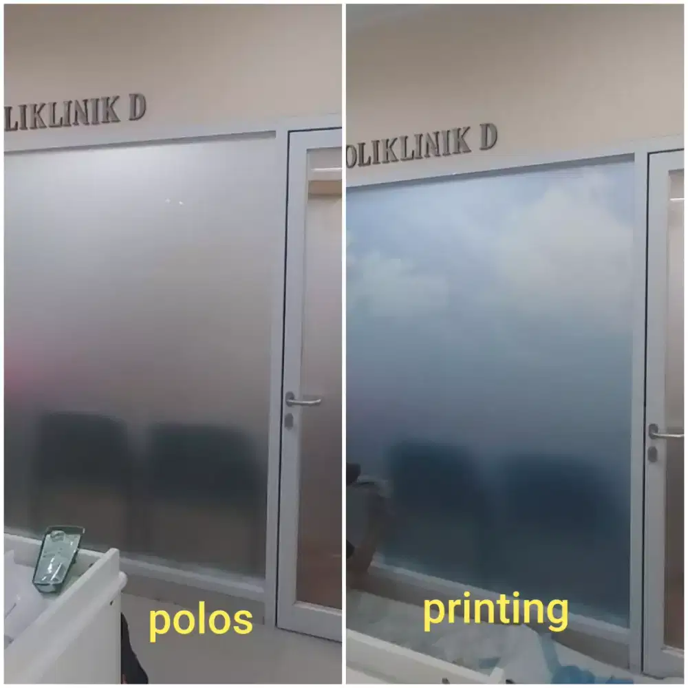 Pusat stiker sanblast buram sticker ice polos maupun bisa di print