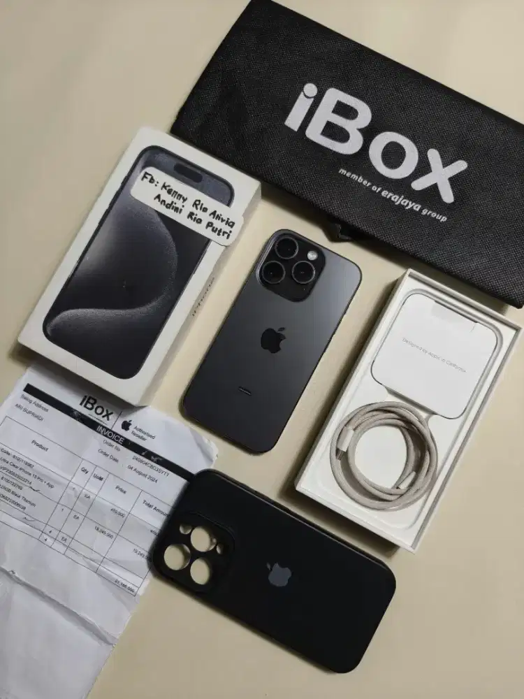 BH100 iPhone 15 Pro iBox garansi on