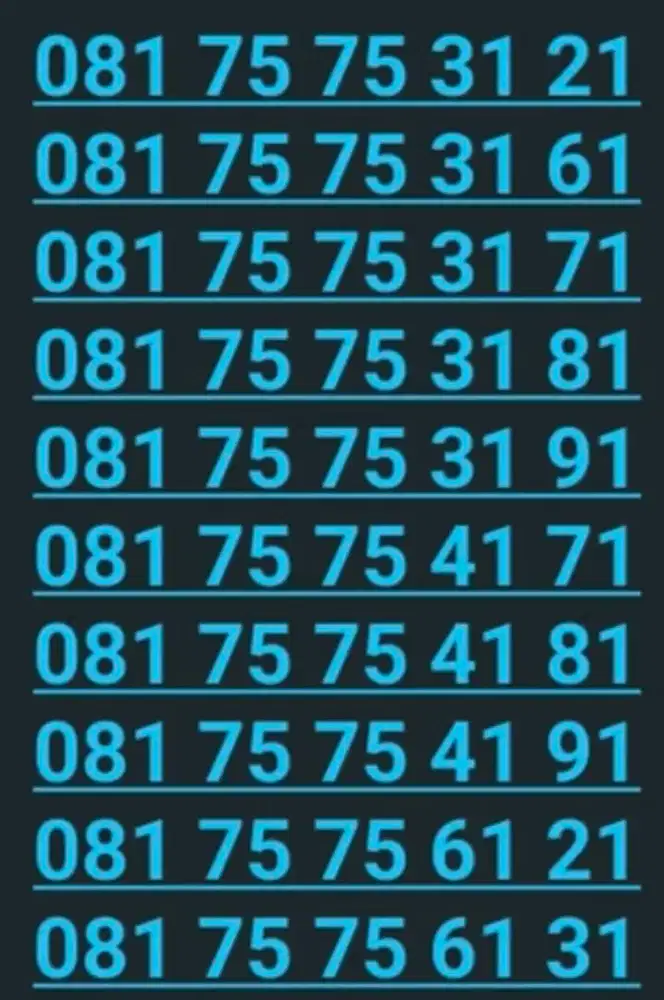 Nomor cantik xl 11 digit