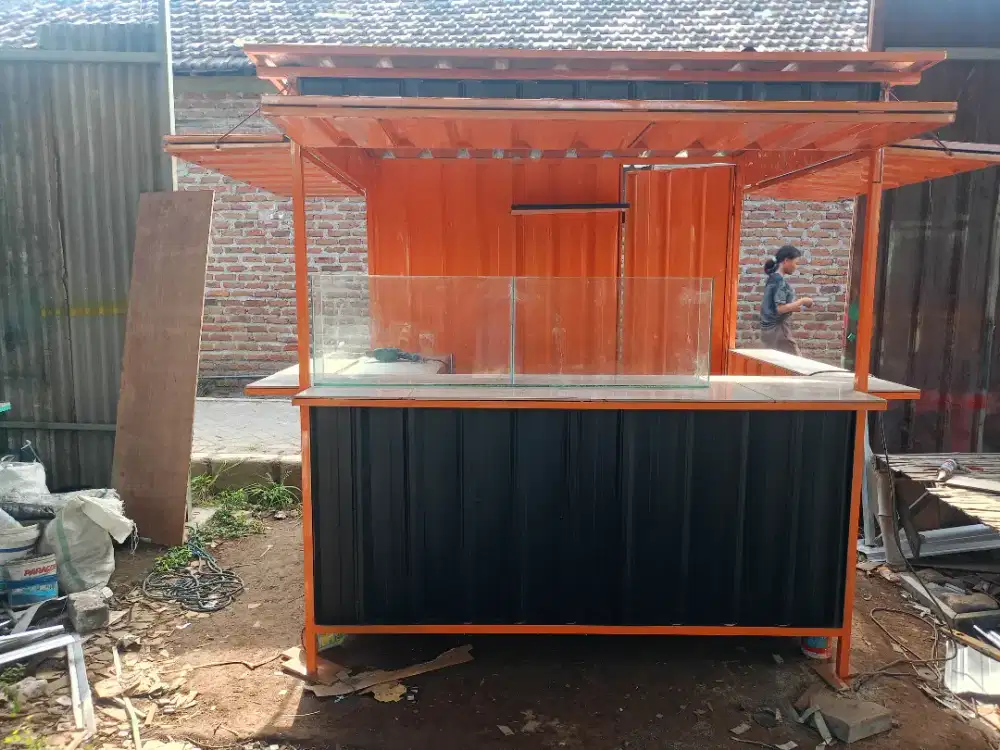 Rombong kontainer gerobak kontainer booth kontainer unik kekinian