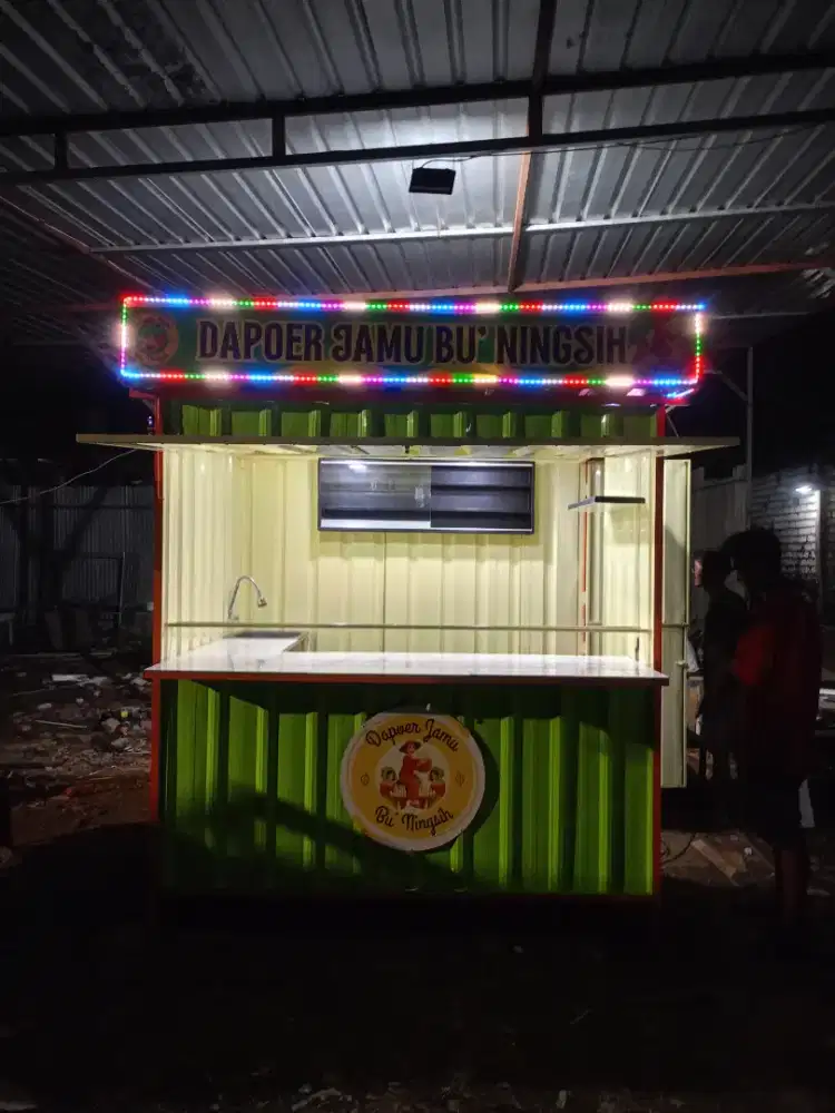 Rombong kontainer gerobak kontainer booth kontainer kekinian unik