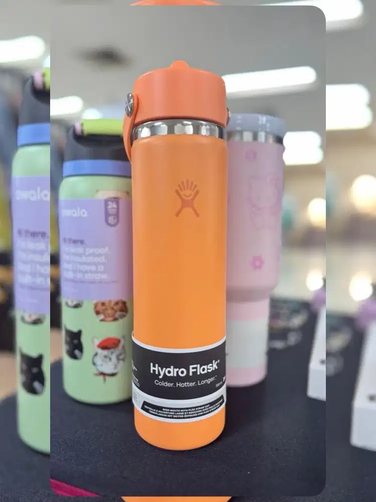Hydro Flask Wide Mouth Flex Straw Cap Nectar Orange