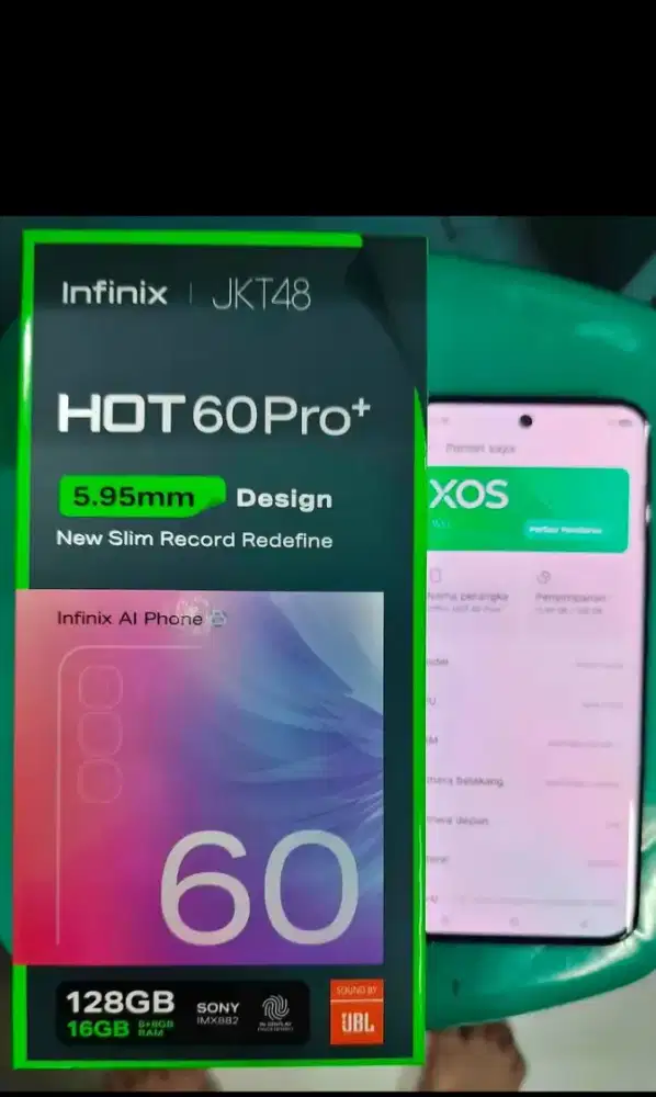 Infinix hot 60 pro plus ram 8/128 fullshet