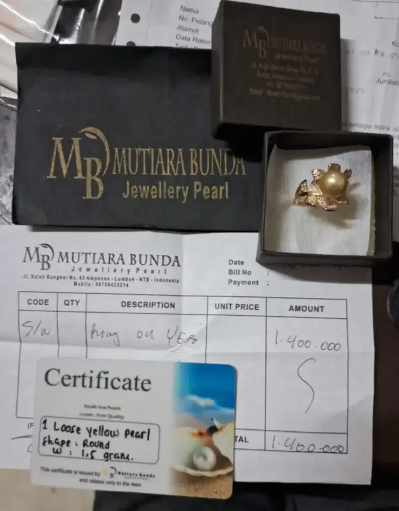 Murah cincin permata asli ada memo surat nya