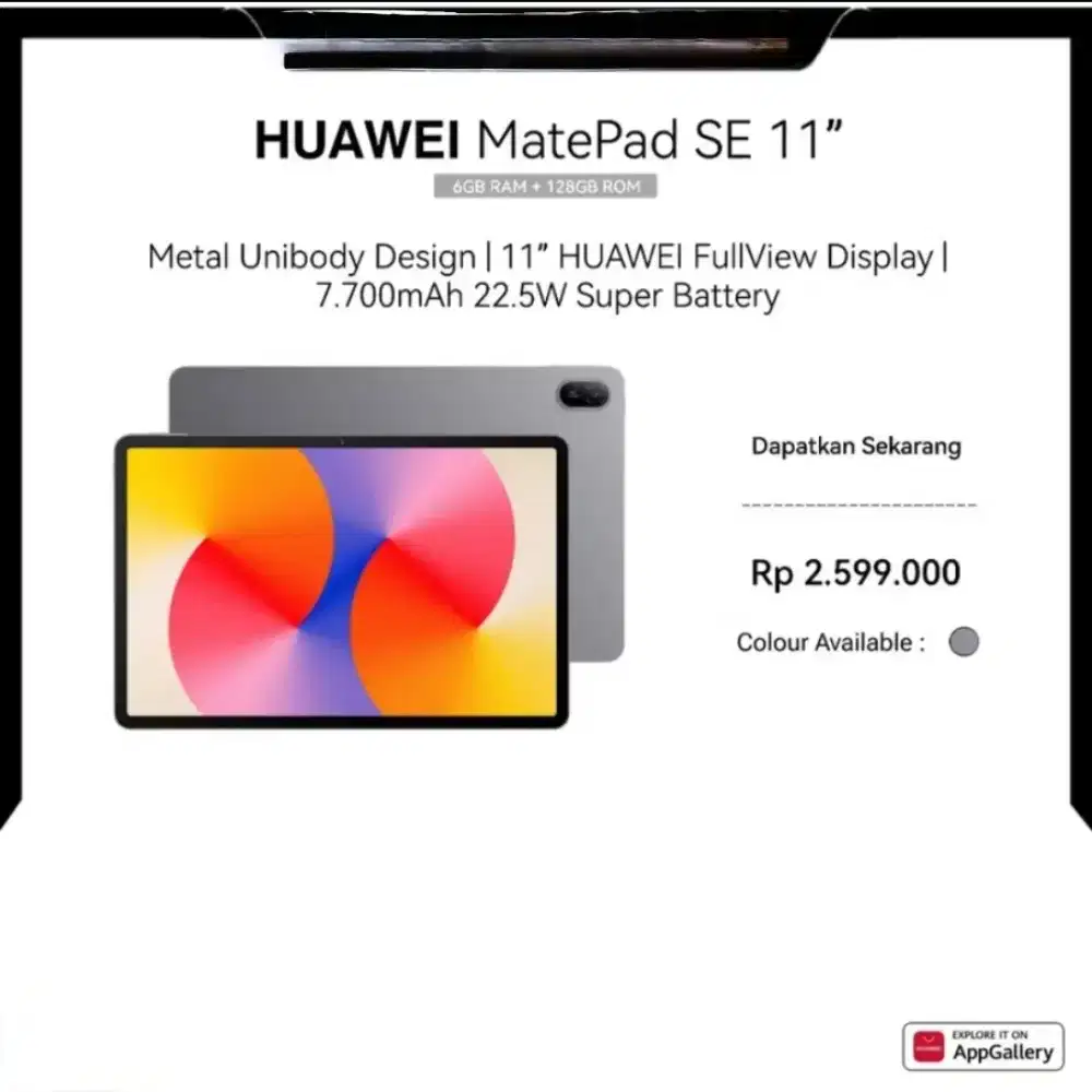 Huawei Matepad Se 11 Ram 6/128Gb
