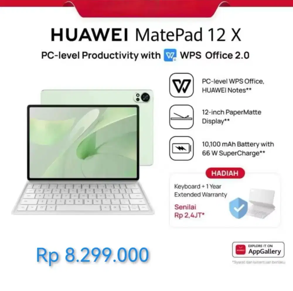 Huawei Matepad 12X Ram 12/256Gb