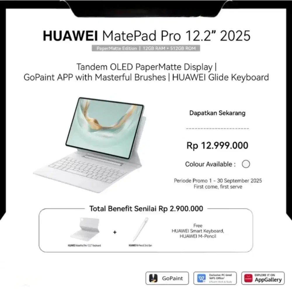 Huawei Matepad Pro 12.2 2025 Ram 12/512Gb