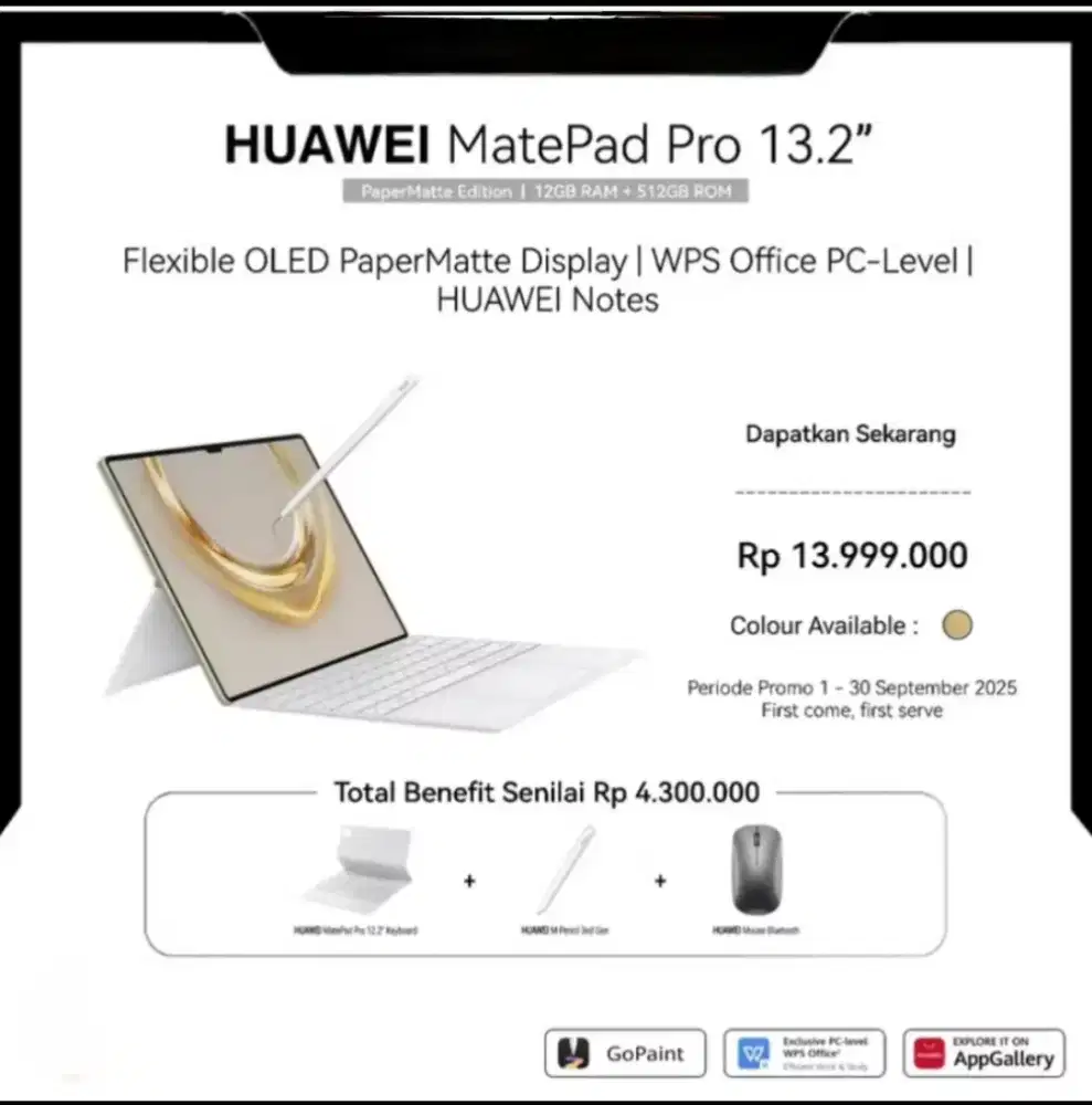 Huawei Matepad Pro 13,2 Ram 12/512Gb