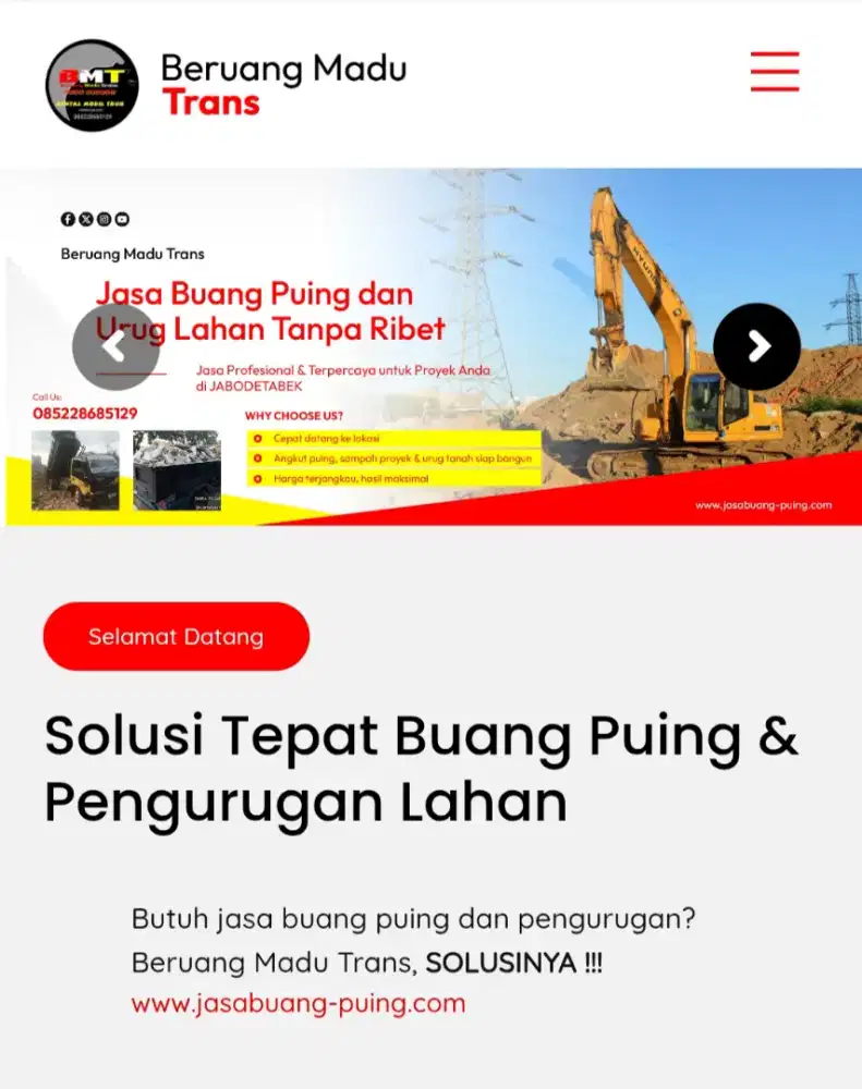 Jasa angkut puing dan pengurugan