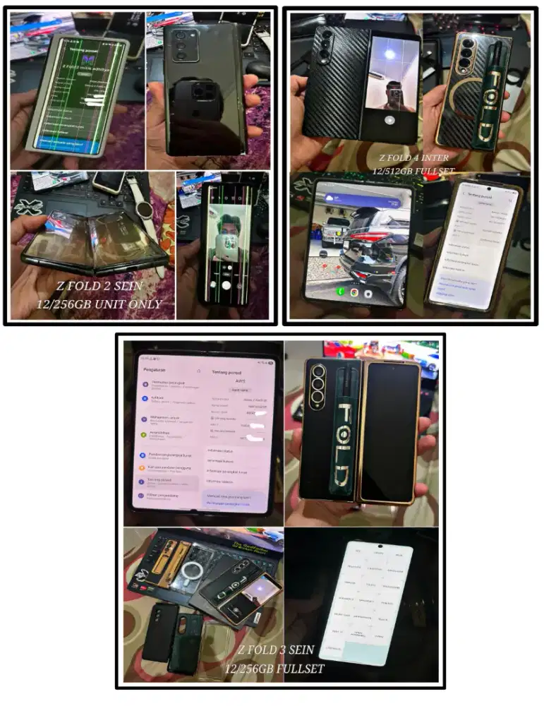 Jual Borongan 3 hp lipat FOLD SERIES, SAMSUNG FOLD 4, FOLD 3, FOLD 2